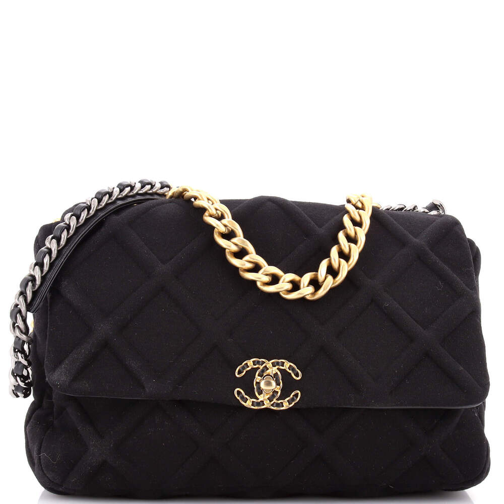 Chanel Maxi 19 Flap Bag Quilted Jersey